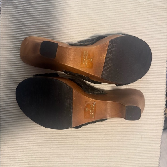 Yellow Box Black and Brown Mules Comfortable Slip-On Design - Picture 8 of 9